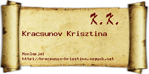 Kracsunov Krisztina névjegykártya